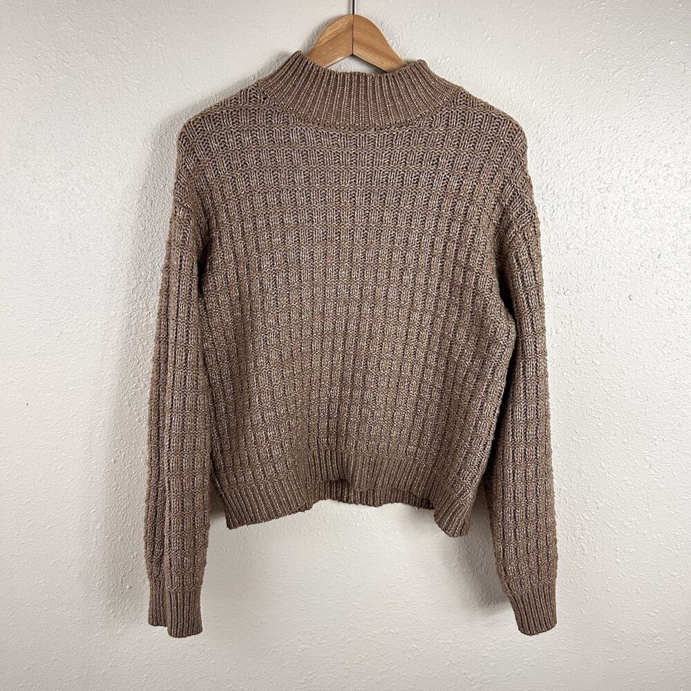 Freshman 1996 Beige Brown High Neck Knit Sweater Women’s Size M